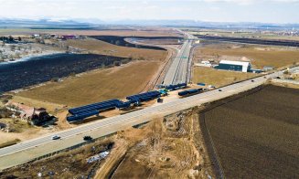 Autostrada Transilvania. Imagini din dronă cu pasajele pe DN15 şi cu podul peste Râul Arieş