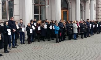 Un nou protest al magistraţilor din Cluj. Cetăţenii sunt chemaţi să li se alăture