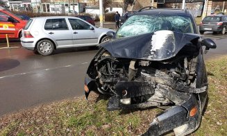 Accident pe Oaşului. O persoană a ajuns la spital