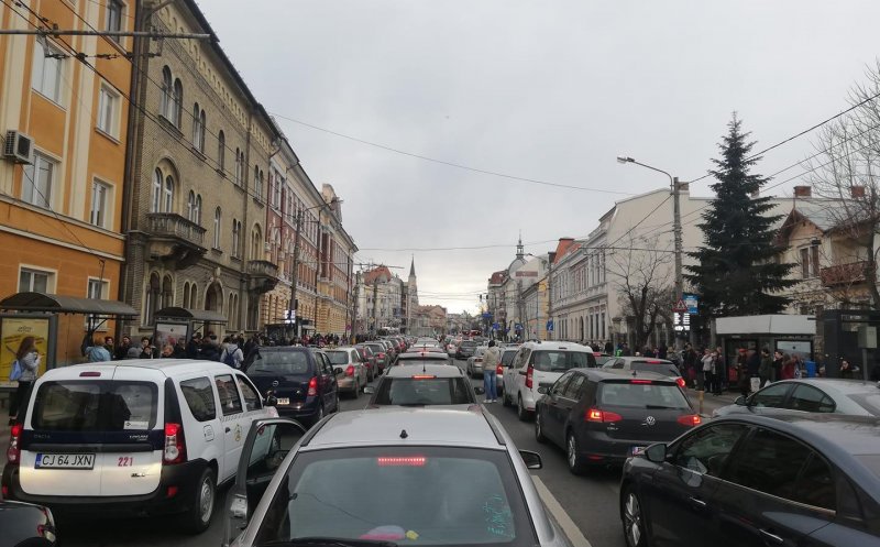 #şîeu. Imagini din dronă cu centrul Clujului blocat