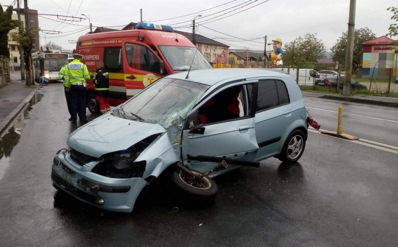 Accident pe Traian Vuia. Un bărbat a ajuns la spital
