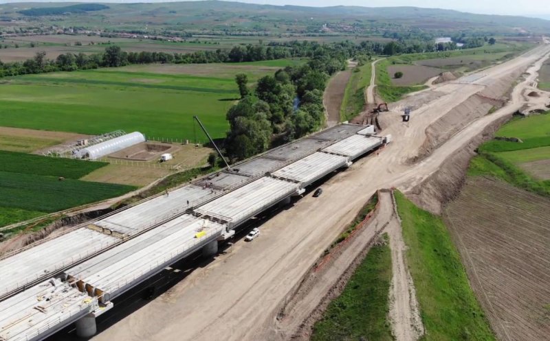 Noi imagini de pe Autostrada Sebeş - Turda. Cum avansează lucrările pe lotul de 17 km