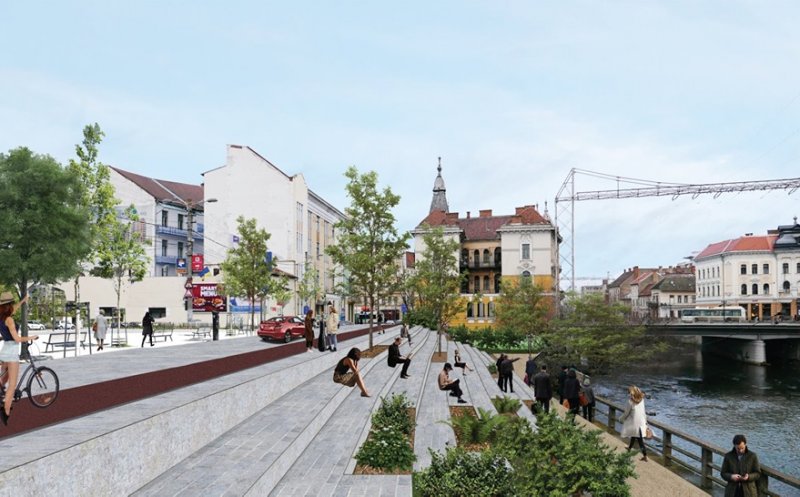 Cum se transformă Someşul cu 35 milioane euro: 16 km spații pietonale, 10 km piste de biciclete, 2.000 arbori şi staţii eco