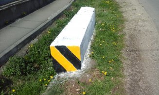 Marcaje rutiere pe mai multe drumuri și poduri din Cluj
