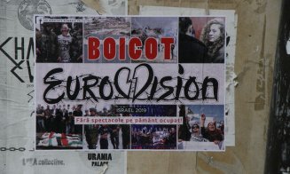 Boicot la Eurovision! Afişe antisemite, lipite în mai multe locuri din Cluj/ DREPT LA REPLICĂ Solidaritate România-Palestina
