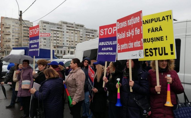 Protestul sindicaliștilor de la aeroportul Cluj se mută la Primărie/ Conducerea aerogării, acuzată de abuz de CA