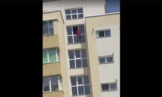 Momente de groază în Mănăștur! A amenințat că se aruncă de la 10