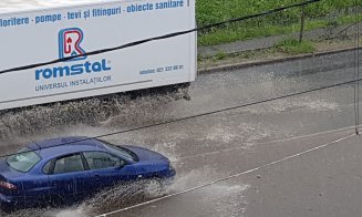Ploaia a făcut din Cluj un oraș navigabil