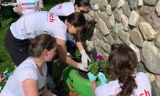 Un altfel de teambuilding. Inginerii Bosch de la Cluj au reabilitat o școală din Bistrița
