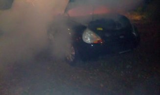 Incendiu la o maşină, în Gilău
