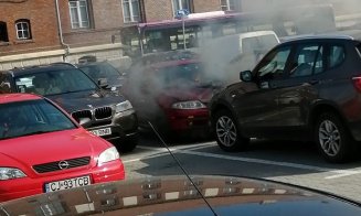 Incendiu în parcarea din Cipariu