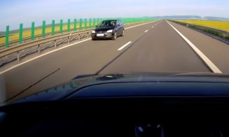 Încă o mașină pe contrasens, pe Autostrada Transilvania