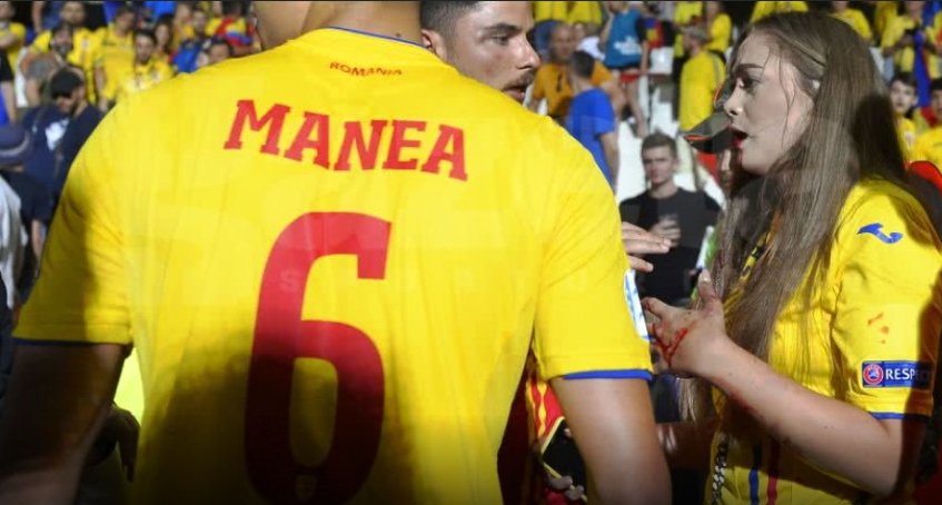 România - Franţa / Iubita fundașului dreapta de la CFR Cluj a fost lovită de doi suporteri