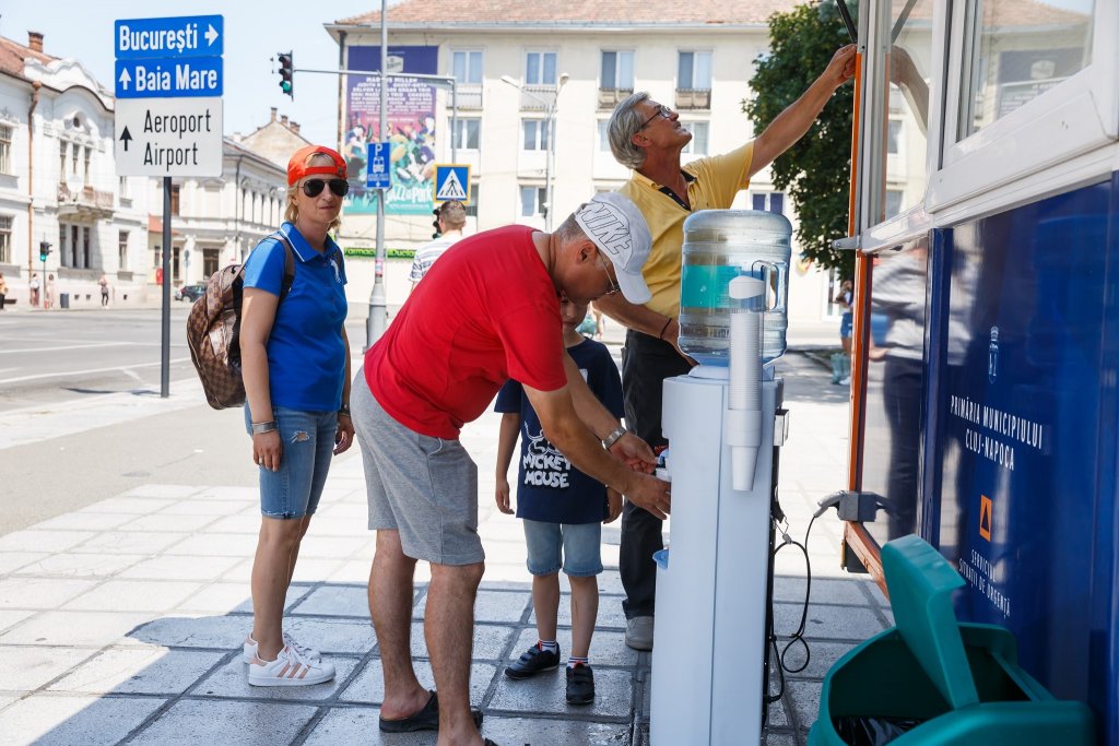 Caniculă la Cluj: 4 spații de refugiu și 35 de cișmele de apă potabilă
