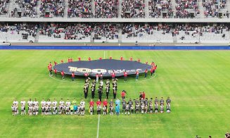 Spectacol înainte de startul meciului U Cluj-PAOK Salonic. Imnul României a fost intonat de Fanfara Divizei a 4-a Gemina