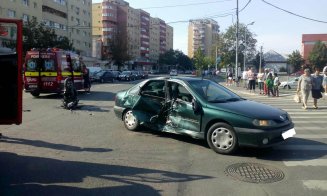 Accident cu motociclist in Marasti