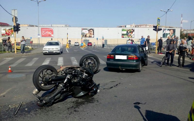 Accident cu motociclist în Mărăști