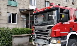 Incendiu într-un bloc din Cluj-Napoca. O minoră a fost evacuată pe geamul locuinței