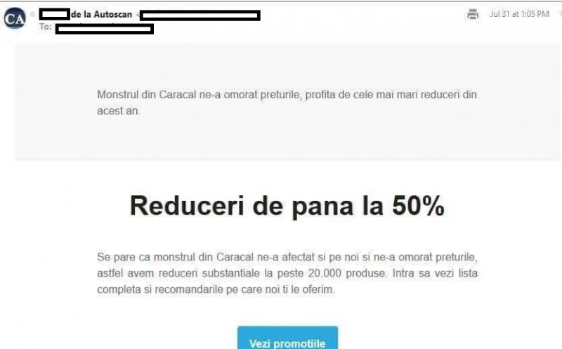 Firma din Cluj, care s-a folosit de crima din Caracal ca să-și vândă produsele, a recunoscut tot. Internauții nu iartă