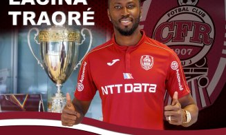 Lacina Traore, prezentat oficial la CFR Cluj. Atacantul a revenit în Gruia după opt ani