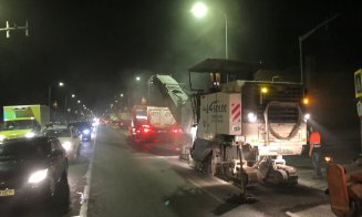 Cum se lucrează noaptea la drum în Florești