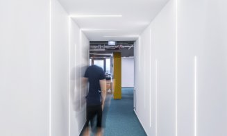 Angajații de la NTT DATA intră în bucătărie de pe tobogan. Cum arată noul sediu