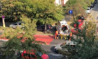 Biciclist lovit pe Titulescu. A fost transportat la spital