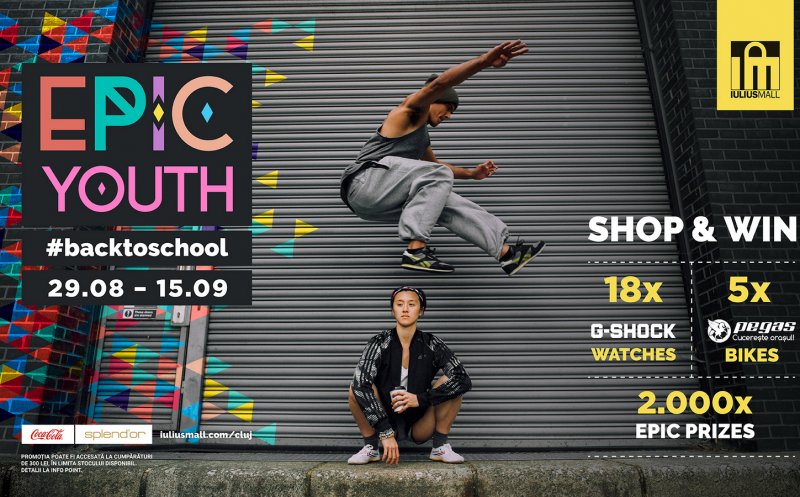 Iulius Mall Cluj te pregătește pentru #backtoschool: cinci biciclete Pegas și alte peste 2.000 de premii epice