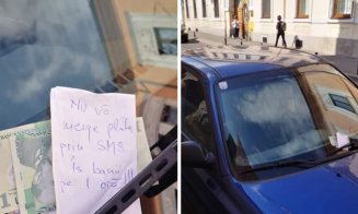 A găsit soluţia ca să nu fie amendat pentru parcare. S-a întâmplat pe o stradă din Cluj-Napoca