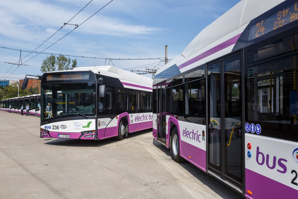 Încă 20 autobuze electrice, pe străzile din Cluj-Napoca. Pe ce linii vor circula
