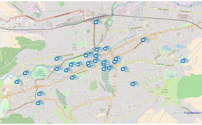 18 noi locații de WIFI gratuit în Cluj-Napoca