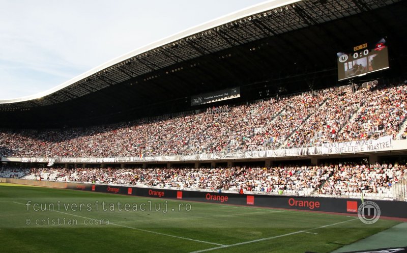 Fanii lui "U" revin în tribune cu Petrolul, pe Cluj Arena! Pedeapsa de 4 meciuri fără spectatori a fost suspendată
