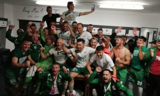 Sărbătoarea “Virușilor verzi”. Cum au celebrat victoria cu Viitorul fotbaliștii Sănătății Cluj
