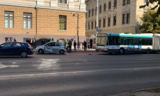 Accident cu autobuz pe banda dedicată din centru