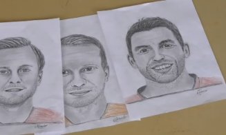 Cadou inedit. Jucătorii CFR-ului au fost desenați de un suporter al campioanei