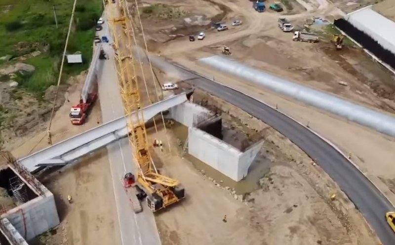 VIDEO din dronă pe Autostrada Sebeș-Turda. Constructorul Aktor, deloc grăbit!