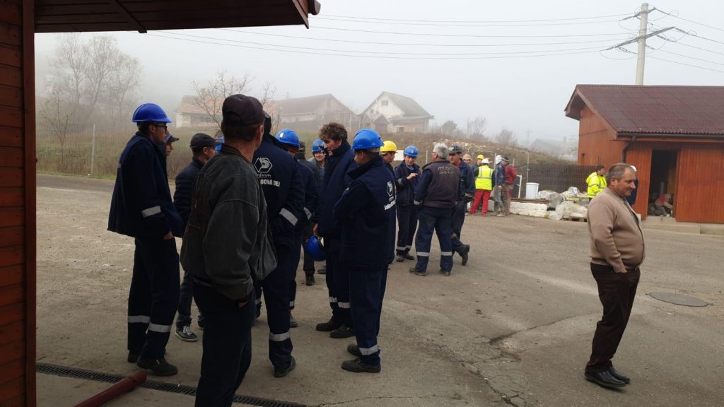 Protest la Salina Ocna Dej. Minerii au oprit activitatea