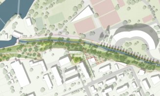 Cum se transformă Canalului Morii. Grădinărit comunitar, loc de joacă cu apa, pod care leagă Plopilor de Parcul Rozelor