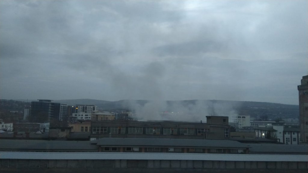 A luat foc Clujana! Un nor de fum a învăluit platforma industrială
