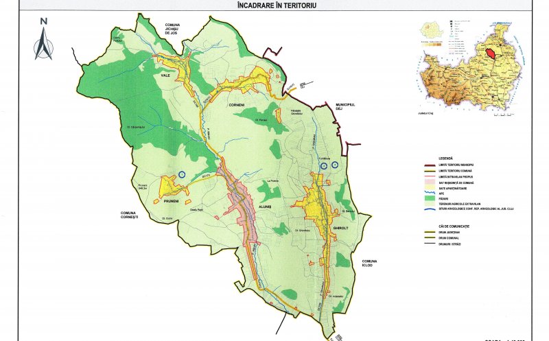 Două comune din Cluj își reactualizează planurile urbanistice generale