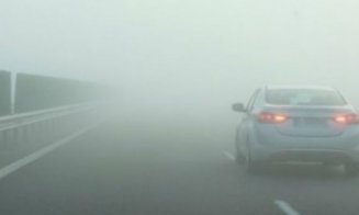 Vizibilitate redusă pe A3 din cauza ceții