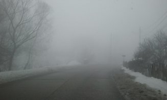 Atenție, șoferi! Cod galben la Cluj: ceață, polei și chiciură