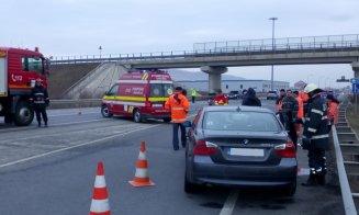 Accident la coborârea de pe autostradă