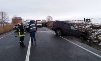 Accident cu răniți lângă Huedin. Traficul pe DN1 Cluj - Oradea, blocat