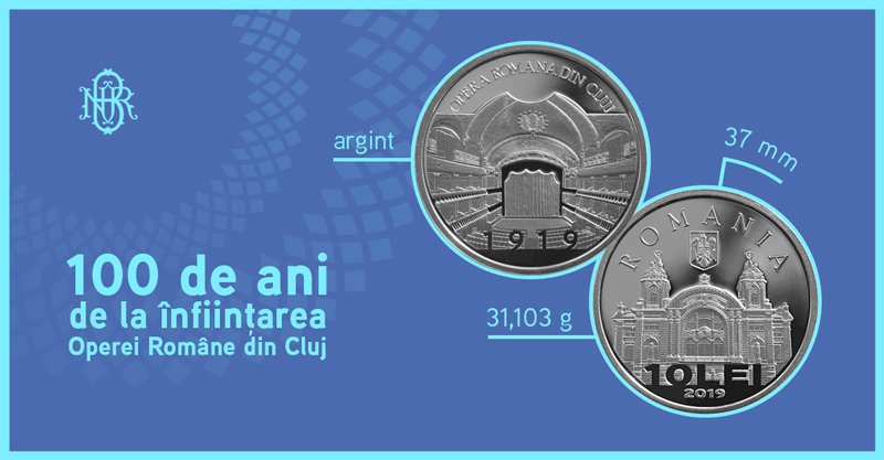 Opera Română din Cluj, aniversată cu monede de argint