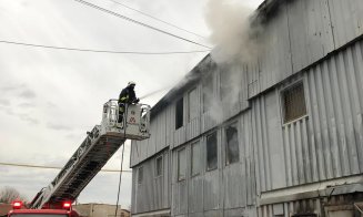 Incendiu lângă o benzinărie din Cluj