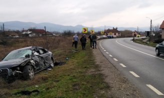 Accident pe DN1 la Coplean, într-o curbă deosebit de periculoasă