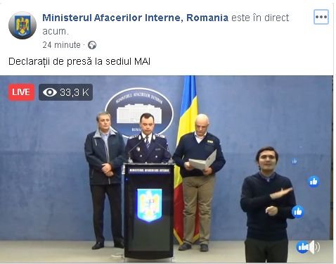 Declarații de presă la sediul MAI