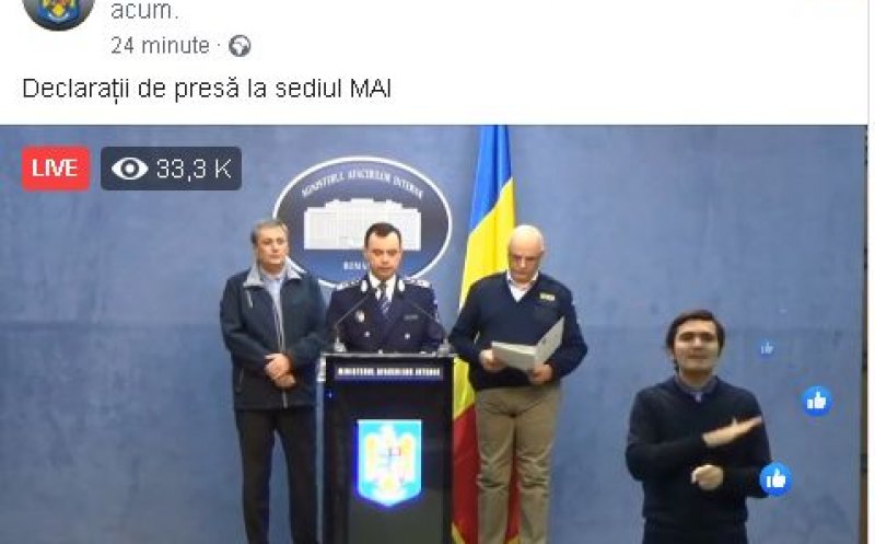 Declarații de presă la sediul MAI