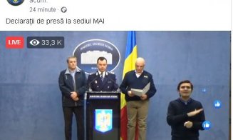 Declarații de presă la sediul MAI